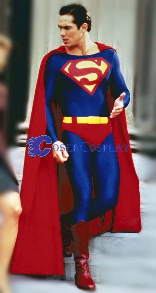 Classic Superman Cosplay Costume Dark Blue